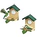 Collections Etc Hanging Hummingbird House and Leaf Nesters - Set of 2, Beige, Beige