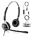 TruVoice HD-750 Premium Double Ear Noise Canceling Headset With Detachable USB Bottom cable including Call Controls and Mute Functionality (For USB Softphones, Laptops and Computers) Skype Compatible