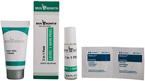 3 in 1 Peel 10% Mandelic Acid Exfoliating Chemical Face Peel AHA - LEVEL 1 for Blackhead Removal, Acne Scar and Fine Lines Removal, Pore Minimizing