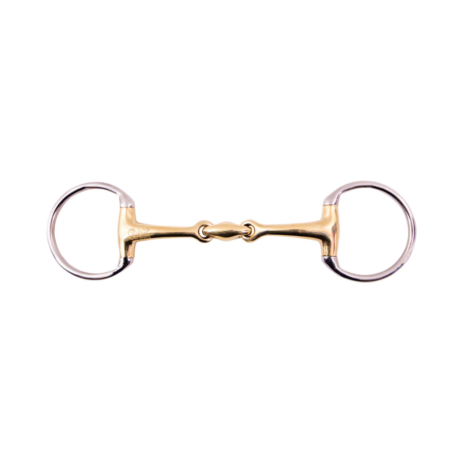 AK Eggbutt German Silver Double Jointed Mouth Piece Horse Bits AKRS-102643 (German Silver, 4.50'')