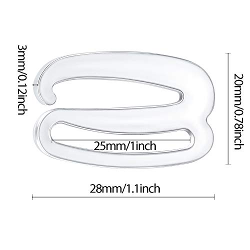 40 Pieces Swimsuit Bra Hooks Bra Slide Hook Bra Strap Hook Replacement for Swimsuit Tops and