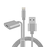 Monoy [2-in-1] Lightning USB Charger adapter Charging Cable for Apple Pencil (Sliver)