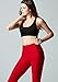 Tesla TM-FYP54-RED_Medium Yoga Pants High-Waist Leggings w Side Pockets FYP54