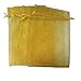 KUPOO Pack of 50PCS 8x12 Inch Organza Drawstring Gift Bag Pouch Wrap for Party/Game/Wedding (Gold)