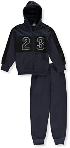 Coney Island Little Boys' "Mesh 23" 2-Piece Fleece Sweatsuit - navy, 7