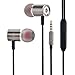 In ear Earbuds, Aothing Wired 3.5mm Jack Earphones Magnetic inline Volume Control with Mic Stereo Crisp Clear Sound for MP3 MP4 Music Earbuds (Black)