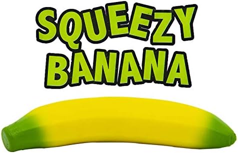 Gifton - Squeeze Toys Banana Ball - Christmas Stocking Fillers Birthday Easter Present Gift Fun Toy & Games - Girls Boys Girl Boy Children Child Kids (1 Supplied)
