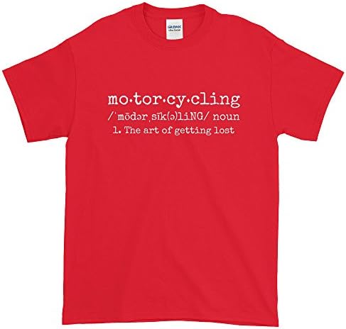 The Art of Getting Lost Motorcycling Short Sleeve Men's Tee, Front Only - Dark/White