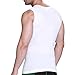 Jiao Miao Mens Slimming Waist Body Shaper Vest Shirt,T390White-L