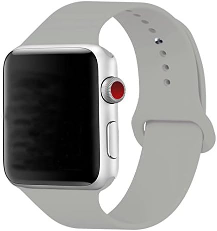 Band for Apple Watch 42mm, Guangzhi New Design (Metal Tuck Clasp Ouside/Correct Wearing Way in 4th Image) Soft Silicone Sport Strap Band for iWatch Series 1 / 2 / 3, Sport, Edition,42mm,Concrete
