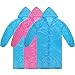 Dsteng Rain Poncho Adult Ponchos Reusable Raincoat 3 Pack No Plastic Smell,Light Weight and Perfect for Outdoor Activities (2 Blue +1 Rose red)