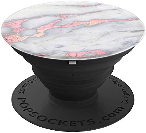 Pop Socket Rose Gold Marble Design: White and Rose Gold - PopSockets Grip and Stand for Phones and Tablets