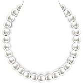 Raneecoco HYPER LUSTER Sterling Silver Round Simulated Pearl Necklace for Women | Dainty Choker or Long Pearl Necklace | Gift Ready for Wedding