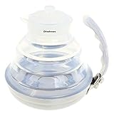 Freshware PT-100 Collapsible Silicone Stainless Steel Water Kettle/Tea Pot for Outdoor Camping and Hiking, 5-cup