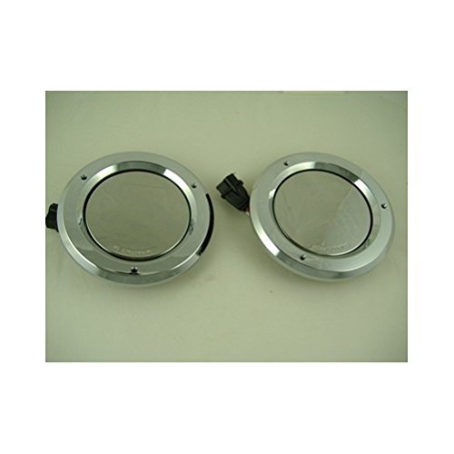 4" Round Red 10 LED Brake Stop Turn Tail Light Kits / Chrome Mirror Lens