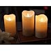 3D Flameless Led Candle With Timer, Moving Wick Pillar Candle for Home Decoration, 3.75x6.5 Inch, Ivory