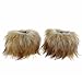 ECOSCO Faux Fur Soft Wrist Cuff Warmers Winter Furry Wrist Warmers for Women Girls