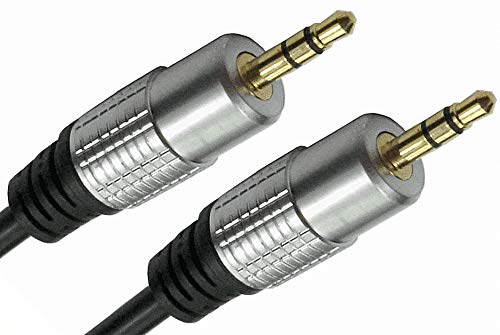 World of Data 2m Stereo Jack Audio Cable M/M Oxygen Free Copper Cores Gold TRS Professional