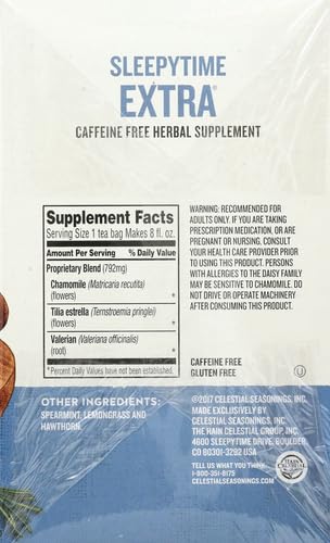 CELESTIAL SEASONINGS HERBAL TEA SLEEPYTIME EXTRA, 40 CT