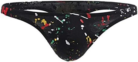 Low-Rise Men's Underwear Bulge Pouch Thong Ice Silk Man Low Waist U Convex T-Back G-String Bikini Underpants Men's Ultr-Thin Ice Silk Man Low Waist U Convex Underpants HUYURI