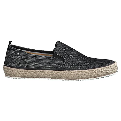 Gogfreg Men's Espadrille Slip On Flat LoaferFor Men Black US 11