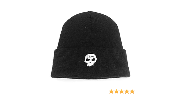 zero Patinetas Cráneo Negro Beanie 