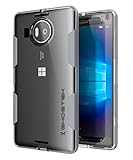 Microsoft 950 XL Case, Ghostek Cloak Series for Nokia Lumia 950 XL Slim Hybrid Impact Armor Cover Carrying Case | HD Screen Protector | Warranty Exchange | Aluminum Bumper | Ultra Fit (Silver)