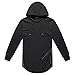 UNRESTRAINED Mens Hipster Hip Hop Longline Side Zipper Long Sleeve T Shirt
