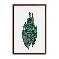 Framed Canvas Wall Art Green Leaves Canvas Prints Home Artwork Decoration for Living Room,Bedroom - 16x24 inches
