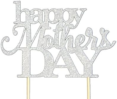 All About Details Silver Happy Mother's Day Cake Topper