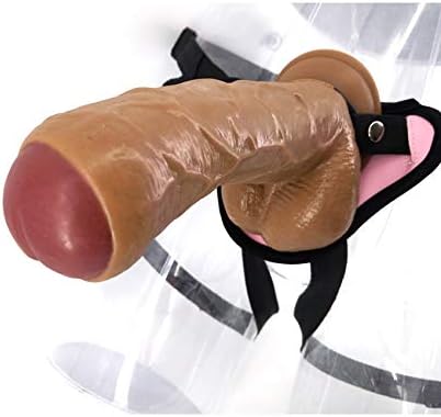 Giovanj Lifelike Huge Pěggìng Stràp ón Toy with Black Adjustable Belt for Female Unisex