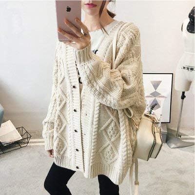 Amazon トップス カーディガン ボレロ カーディガン ケーブルニット プルオーバー セーター ウォッシャブル 長袖 ケーブル編み レディース F ホワイト 並行輸入品 カーディガン ボレロ 通販