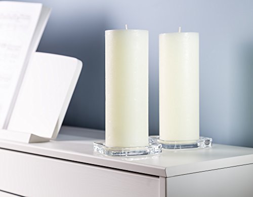 3" x 8" Ivory Pillar Candles Set of 2 Unscented for Weddings Home Decoration Restaurant Church Spa Smokeless Cotton Wick - Thumbnail 6