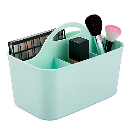 mDesign Bathroom Under Sink Storage Caddy, Divided
