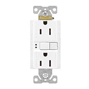 Image of EATON SGF15W-3 Arrow Hart Duplex Gfci Receptacle, 125 Vac, 15 A, 2 Pole, 3 Wire, White