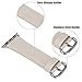 JSGJMY Compatible with Apple Watch Band Women Men Genuine Leather Replacement Strap for iWatch Series 5 4 3 2 1 Sport Edition (Light tan, 42mm 44mm M/L)