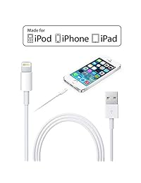 [2Pack] iPhone Charger [Apple MFi Certified] Lightning Cables (White 1M 3.3FT) Compatible iPhone X 8 7 6s 6 plus 5s 5c SE,iPad Pro Air Mini,iPod Touch