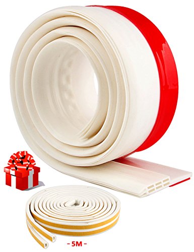 Door Draft Stopper,WEIOã€Upgraded Strong Adhesiveã€‘Draft Stopper Weatherstrip Seal Weather Stripping Door Bottom Seal Strip Door Draft Stopper for Noise Insulation, 2 Inch W x 39 Inch L