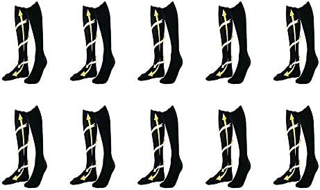 Medex Lab 10 Pack of 6 Points Compression Energy Socks (Black)