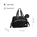 Forestfish Lightweight Large Gym Totes Bag Waterproof Sports Duffel Bags for Women's Girls, Black