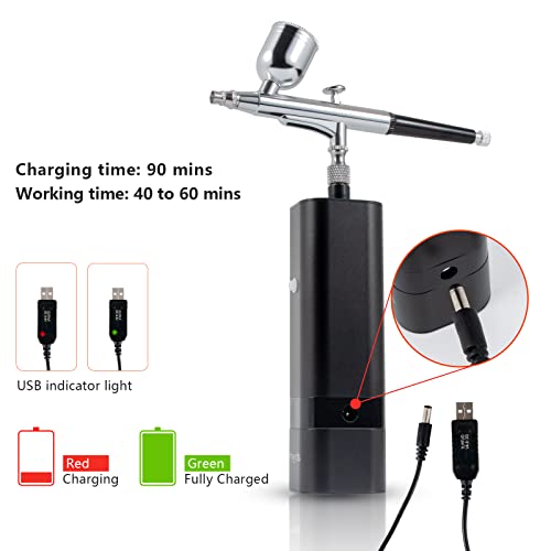 imyyds Airbrush Kit with Compressor, 32PSI High Pressure Cordless