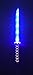 Ninja Sword Toy Light-Up (LED) Deluxe with Motion Activated Clanging Sounds – BRIGHT BLUE in a Gift Ready Packaging and separate sound control