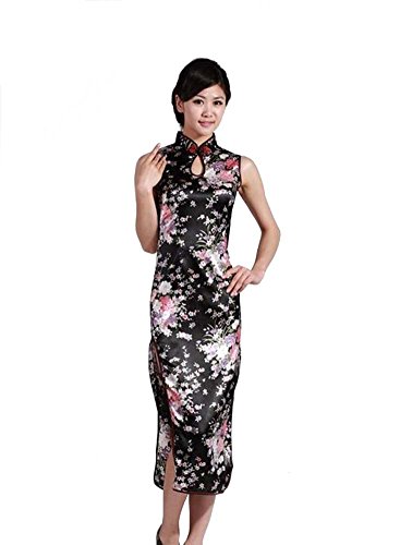AvaCostume Women's Gorgeous Sleeveless Slit Brocade Ankle-length Qipao