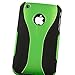 Snap-on Case compatible with Apple iPhone 3G / 3GS, Green / Black Cup Shape