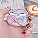 CAGOS Compatible with Airpods Pro Cases, Cute Marble Protective Hard Case Cover Shockproof for Women Girls Men with Keychain for Apple Airpods 3 Charging Case (Light Purple)