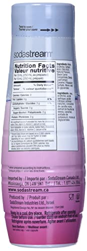 SODASTREAM CRANBERRY RASPBERRY ZERO CALORIE SYRUP, 14.8 FLUID OUNCE