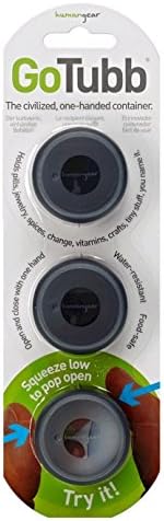 3 Pack Go Tubb One-Handed Container – Medium – Black