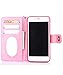 iPhone 8 Plus Case,iPhone 7 Plus Wallet Case,FLYEE Premium Flip Wallet Leather Magnetic Protective Cover with Card Slots and Detachable Wrist Strap for iPhone7 Plus iPhone8 Plus 5.5 Inch Mirror Pink