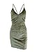 Doramode Womens Spaghetti Strap Bodycon Sleeveless Backless Velvet Sexy Short Club Dress