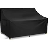WLEAFJ Patio Sofa Cover Waterproof, 3-Seater Outdoor Sofa Cover, Heavy Duty Deep Lounge Loveseat Cover, Large Lawn Patio Furniture Covers with Air Vent, 78’’ W x 33’’ D x 32’’ H